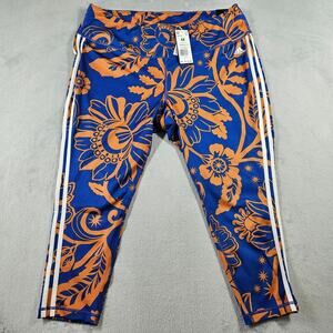 Adidas x Farm Rio Leggings Women 4X Tight Fit 7/8 High Rise Training Athleisure